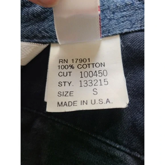 VTG Rocky Mountain Rockies Sz S Denim Top Western Paisley Blue Black Rodeo - Picture 6 of 6